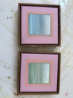 Pink seascape - Celadon green