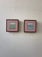 Pink seascape - Celadon green