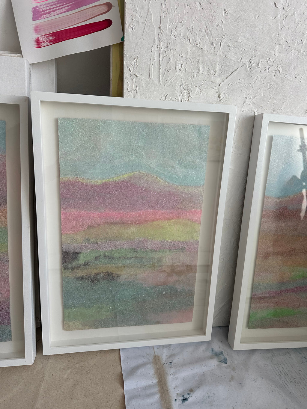 Corridor Mountain -Original  Oil and glitter on Muslin