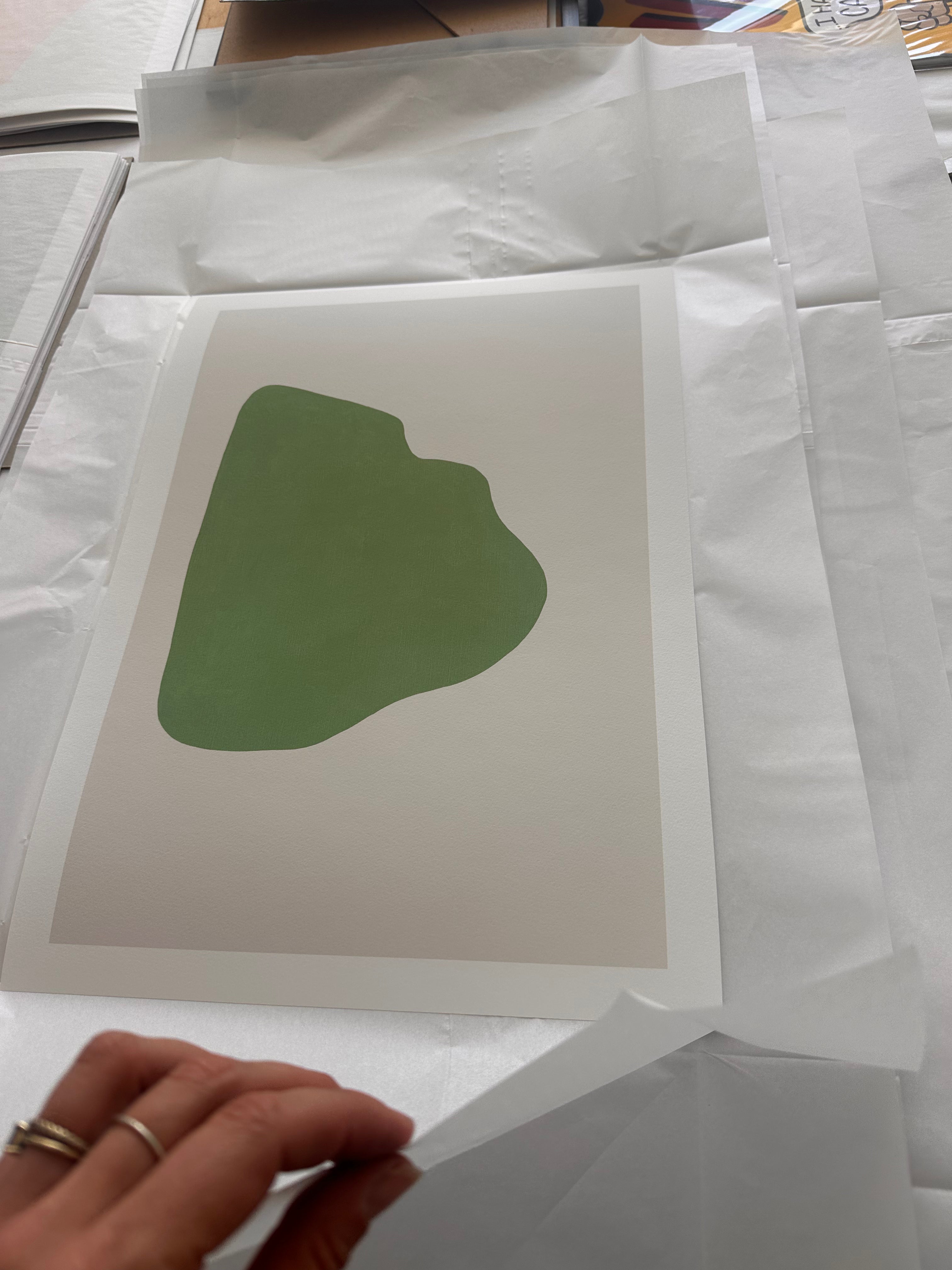 Olive Green - Pool shape print