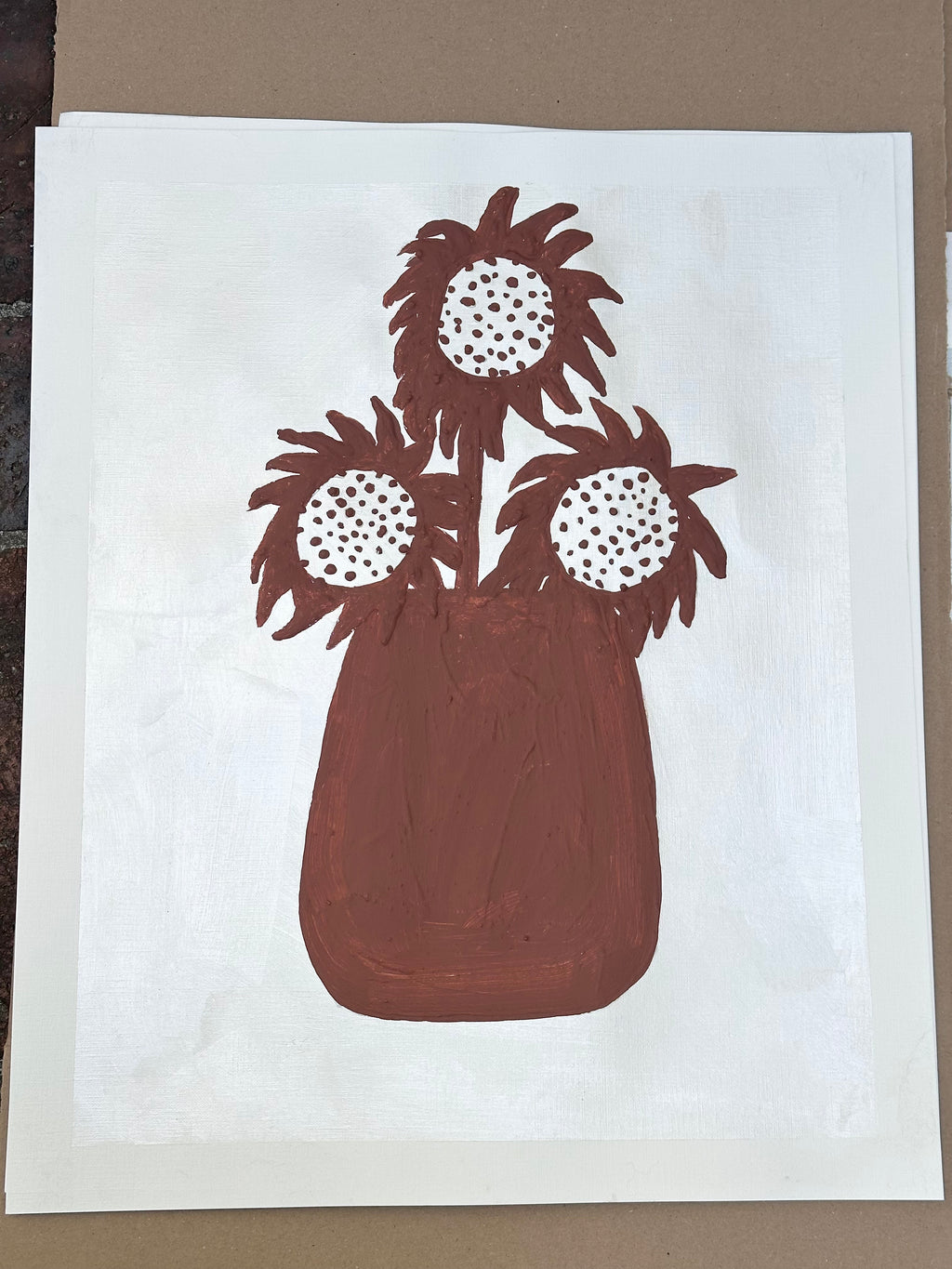 Terracotta Sunflowers Number 6