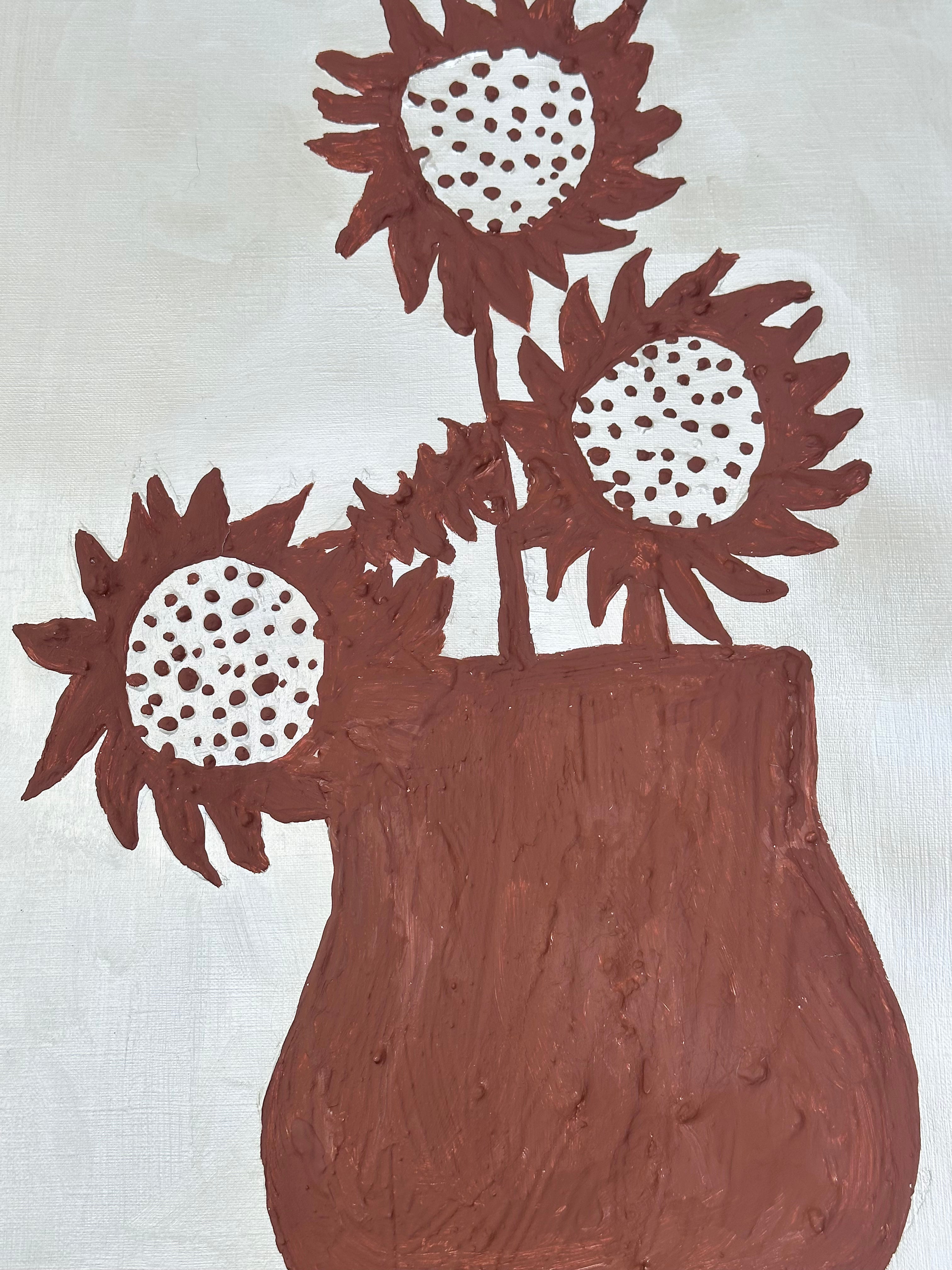 Terracotta sunflowers 2
